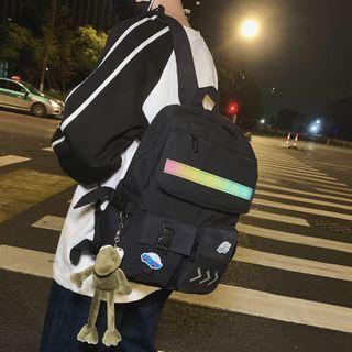 Arrow Print Buckled Backpack