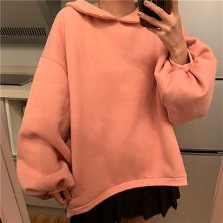 Puff-sleeve Collared Sweatshirt