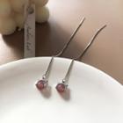 Faux Crystal Dangle Earring 1 Pair - Threader Earring - One Size