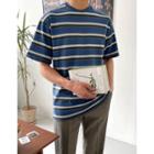 Multicolor Stripe Cotton T-shirt