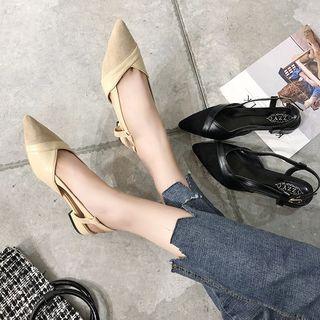 Two-town Pointed Sandals