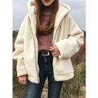 Oversized Fleece Zip-up Hoodie