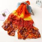 Flower Scarf Tangerine - One Size