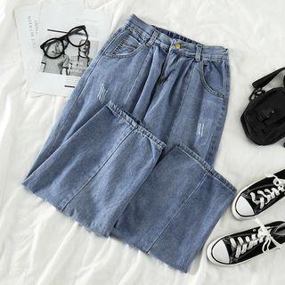 Loose-fit Straight-leg Jeans Blue - One Size