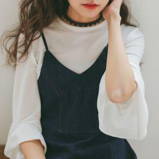 Flared Elbow-sleeve T-shirt