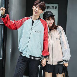 Corduroy Smiley Raglan Baseball Jacket
