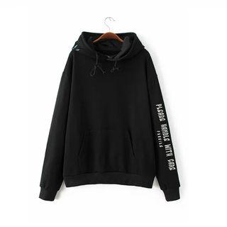 Rose Embroidered Hoodie