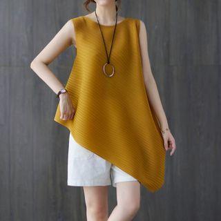 Sleeveless Irregular Hem Top