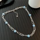 Bead Panel Double-layered Necklace