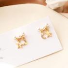 Faux-pearl Stud Earring 1 Pair - As Shown In Figure - One Size