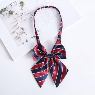 Striped Ribbon Bow Tie