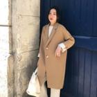 Notch Lapel Buttoned Trench Coat