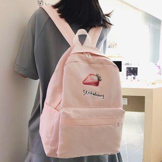 Print Lightweight Zip Backpack