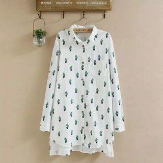 Cactus Print Long Shirt
