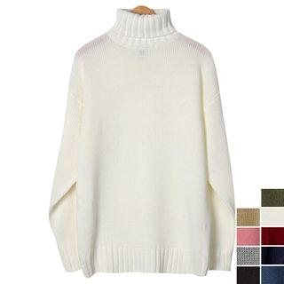 Couple Turtle-neck Loose-fit Sweater