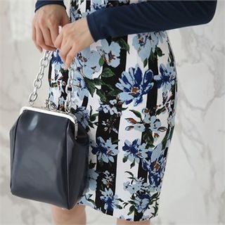 Floral-pattern Pencil Skirt