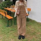 Corduroy Loose Fit Overalls Jumper Pants