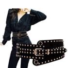 Studded Faux-leather Waist Belt