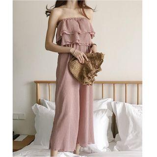 Strapless Ruffle Jumpsuit