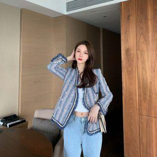 Tweed Fringed Trim Jacket