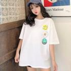 Loose-fit Short Sleeve Daisy Printed T-shirt