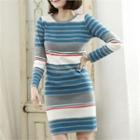 Multi-color Stripe Knit Dress