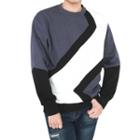 Big Size Contrast-trim Sweatshirt