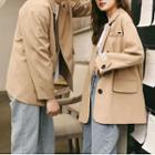 Couple Matching Button Blazer / Straight-cut Jeans
