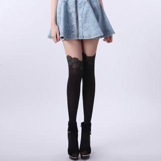 Rose Two-tone Tights