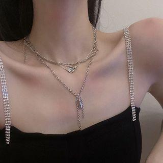 Layered Chain Necklace As Shown In Fgiure - One Size