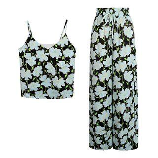 Flower Print Camisole Top / Wide-leg Pants