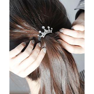 Rhinestone Tiara Hair Tie One Size