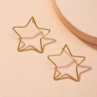Star Alloy Earring 1 Pair - Gold - One Size