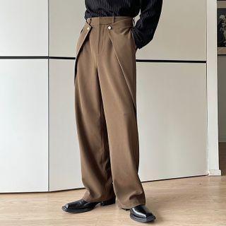 Faux Pearl Straight Leg Dress Pants