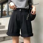 High-waist Roll Up Shorts