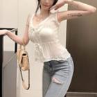 Lace Knit Tank Top Milky White - One Size