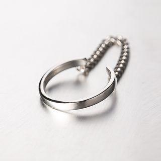 Sterling Silver Chain-detail Ring