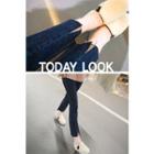 Slit-trim Straight-cut Jeans
