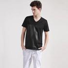 V-neck Panel T-shirt