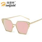 Metal Cut Out Frame Square Sunglasses