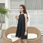 Plain Loose-fit Halter Dress