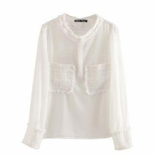 Fray Hem Blouse