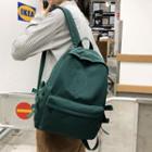 Bear Embroidered Nylon Backpack