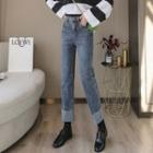 Roll-up Skinny Cropped Jeans
