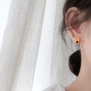 925 Sterling Silver Avocado Earring 1 Pair - 925 Silver - Stud Earring - As Shown In Figure - One Size