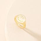 Smiley Alloy Ring Gold - One Size