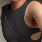 Plain Irregular Cropped Tank Top