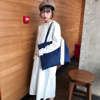 Buttoned Midi A-line Dress
