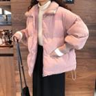 Padded Corduroy Zip Jacket