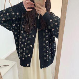 Snowflake Loose-fit Cardigan